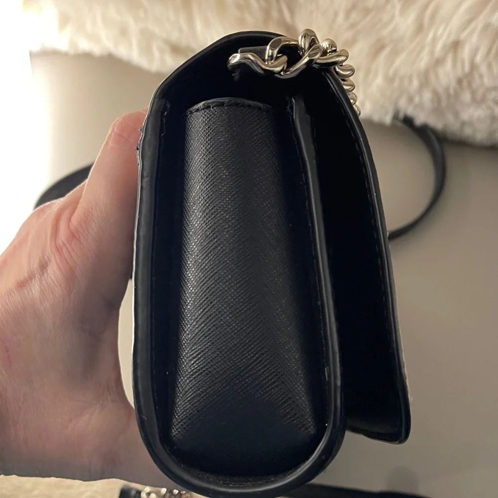 Kate Spade Taupe and Black Crossbody Bag Classic Design Kate Spade